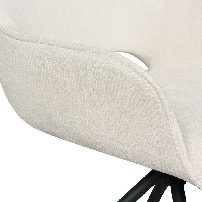 Eetkamerstoel Quito - Wit|Creme -  - 60x84x62cm (BxHxD)