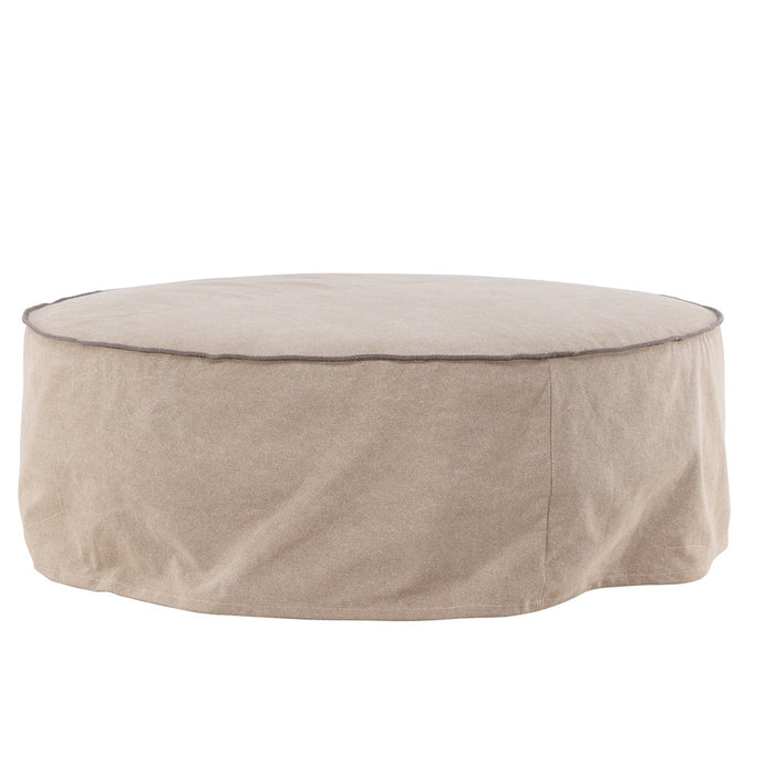 Fjôrd - Ottoman Bruin Stof - 101x101x37cm - Vindö