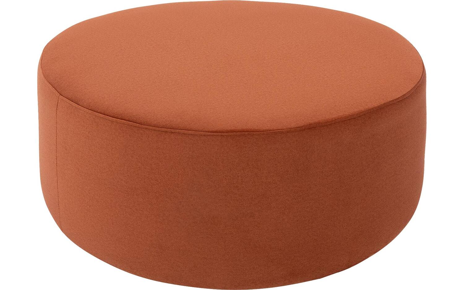 Goossens Poef Arendal in erica 9 velours donkeroranje