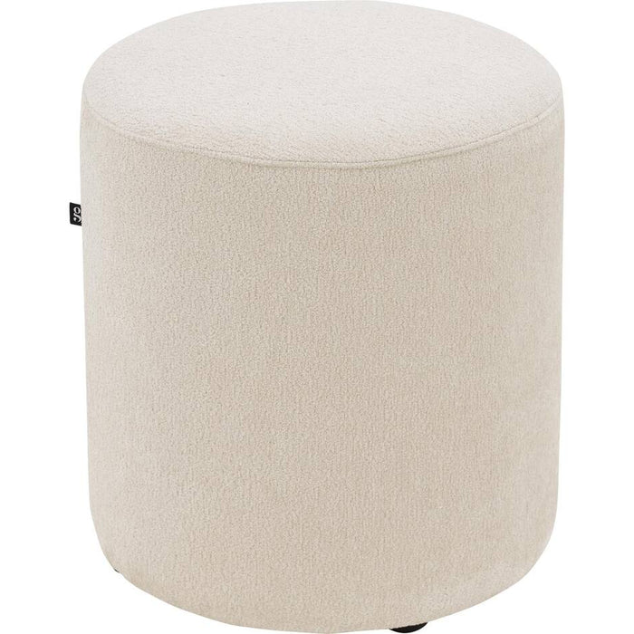 Goossens Poef Arendal in stof fijn geweven pearl