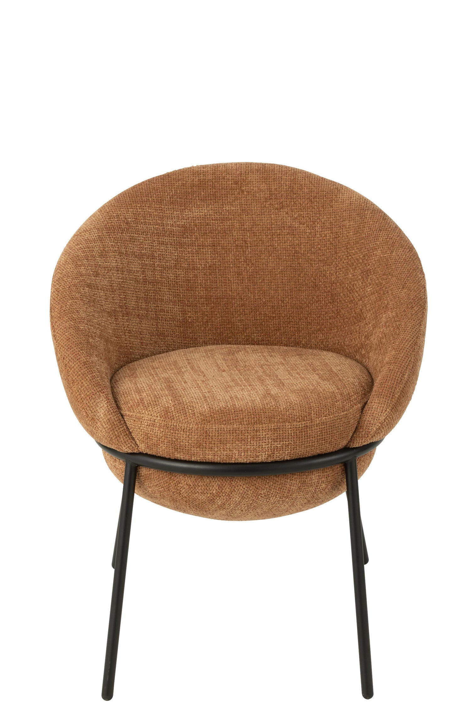 J-Line stoel Dining Chair - ijzer - terracotta|zwart