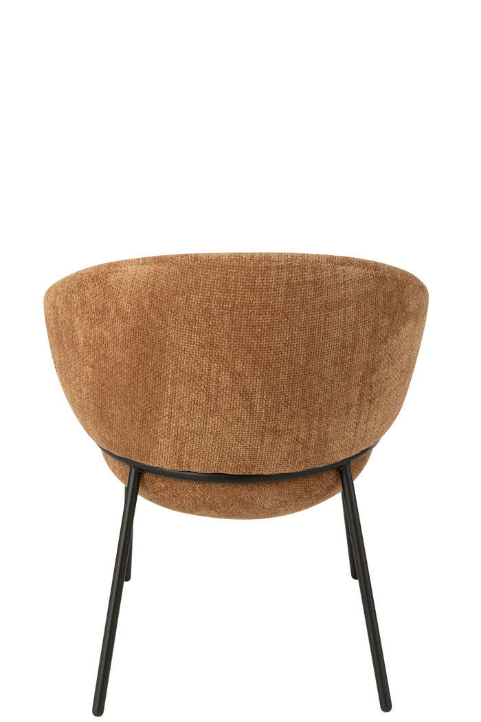 J-Line stoel Dining Chair - ijzer - terracotta|zwart