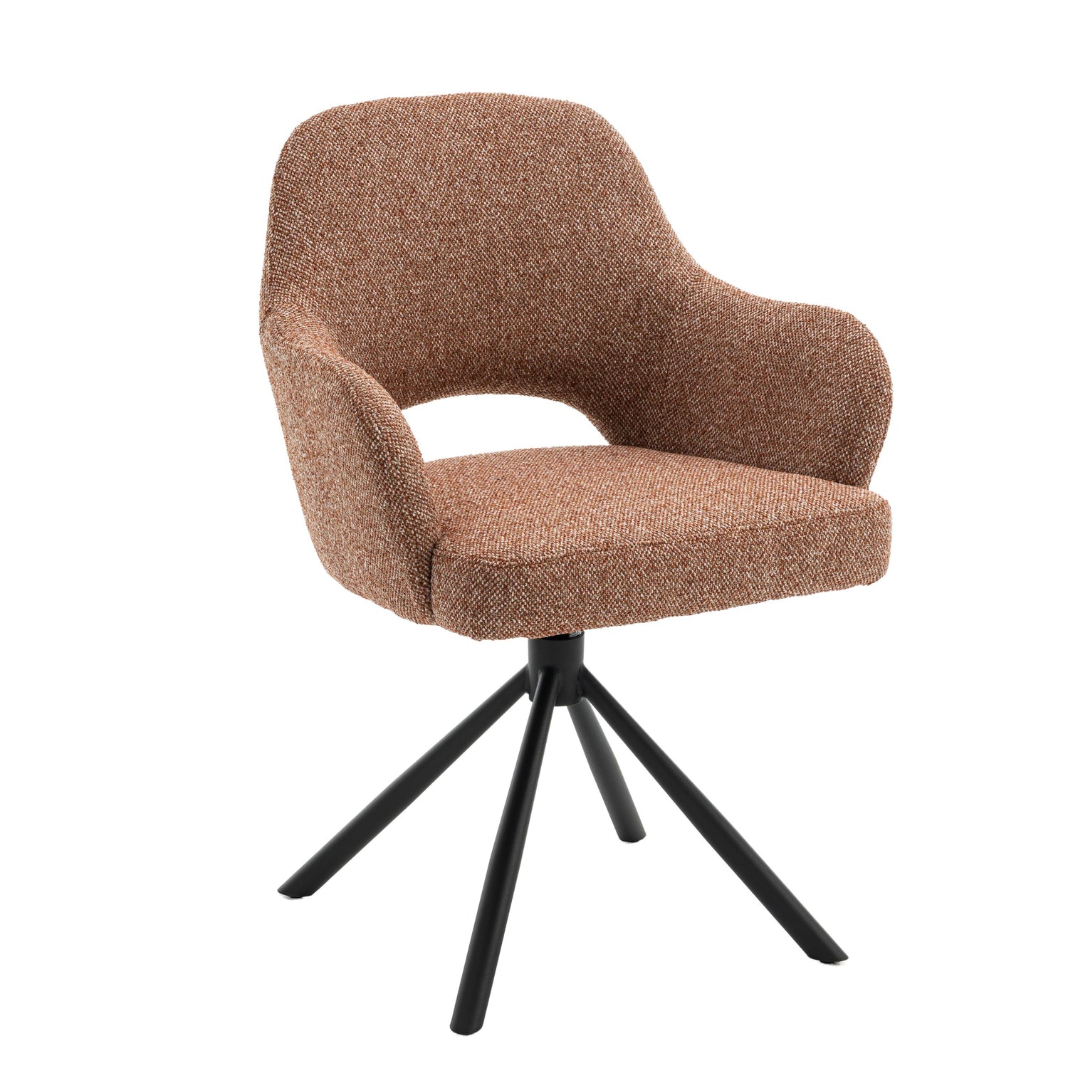 Eetkamerstoel Spirit - Bruin|Roze|Terra - Textiel