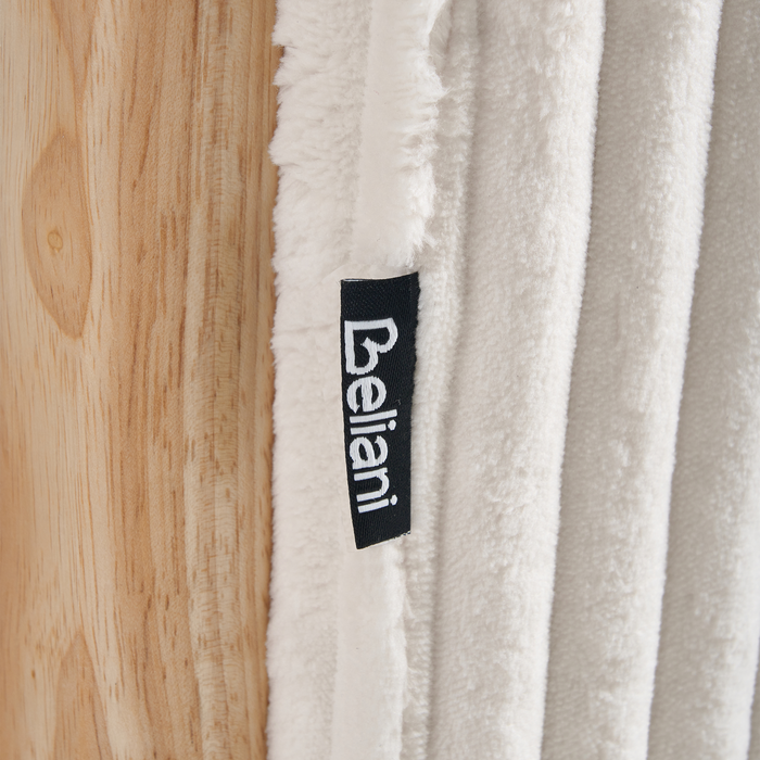 Beliani - SORSELE - Schommelstoel - Wit - Corduroy