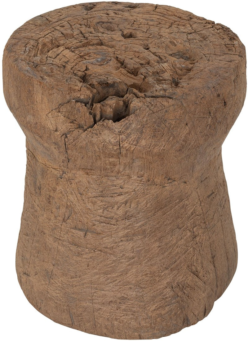 MUST Living Antiques Side table Toba ,±35xØ30 cm, recycled teakwood