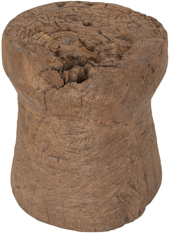 MUST Living Antiques Side table Toba ,±35xØ30 cm, recycled teakwood