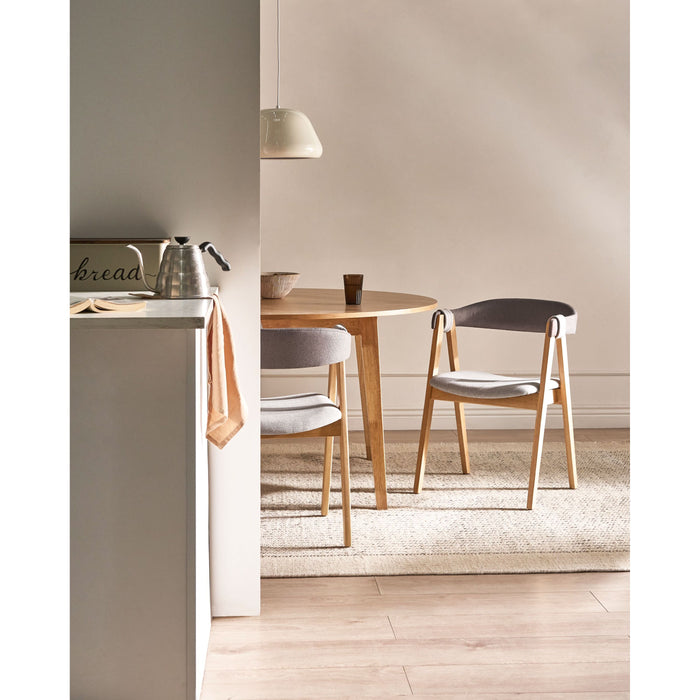 Beliani - DAY - Eetkamerstoel set van 2 - Lichtbruin|Taupe - Polyester