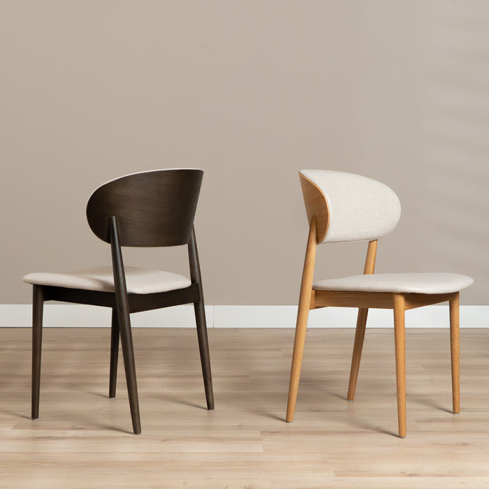 Bronx71 Eetkamerstoel Bohdi linnen walnoot