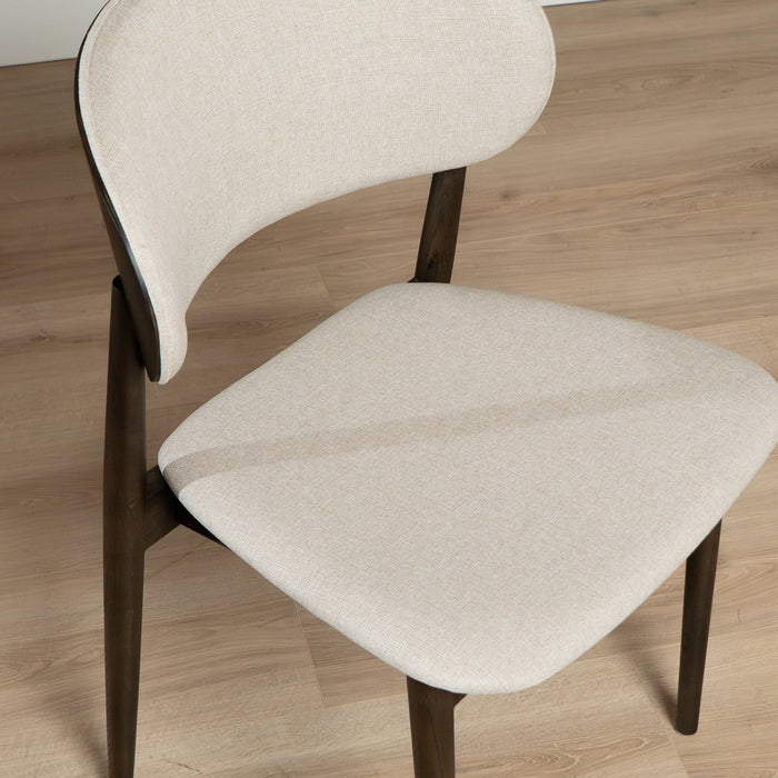 Bronx71 Eetkamerstoel Bohdi linnen walnoot