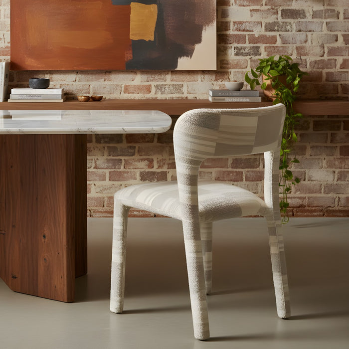 DÉJA Living - Eetkamerstoel Greige Stof - Mala - Set van 2