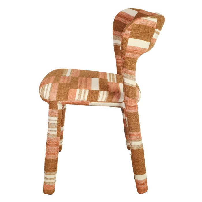 DÉJA Living - Eetkamerstoel Terracotta Stof - Mala - Set van 2