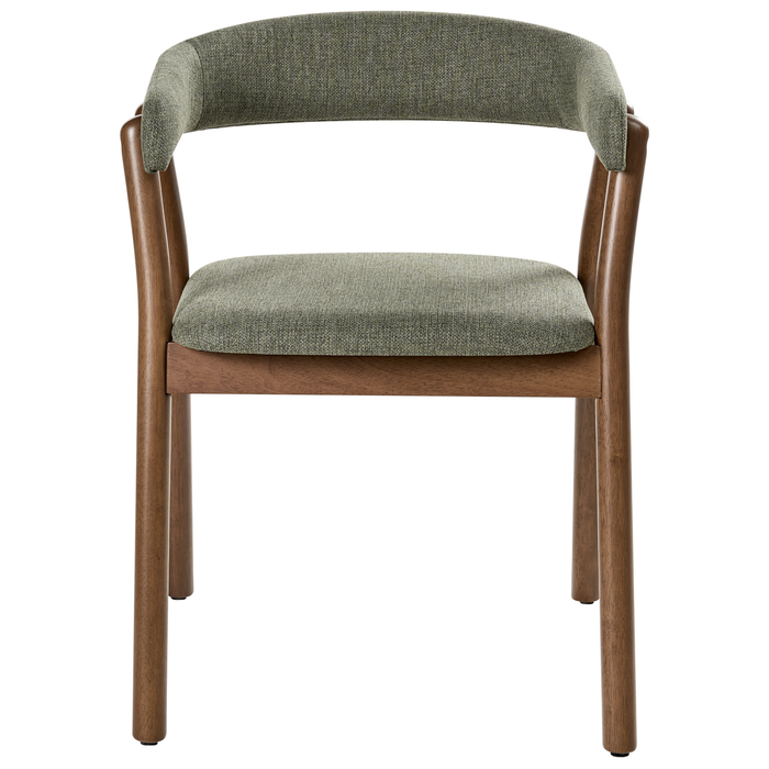 Beliani - MYLO - Eetkamerstoel set van 2 - Donkerbruin|Groen - Hout