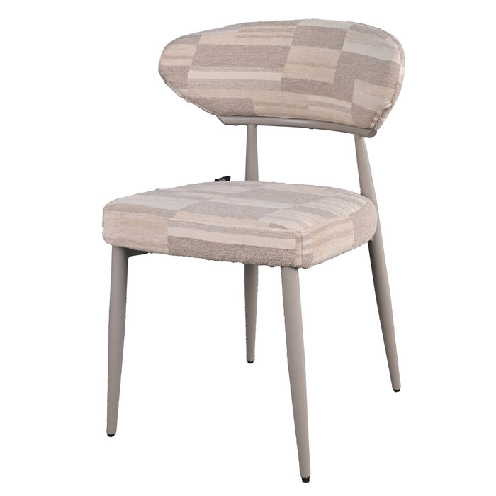 DÉJA Living - Eetkamerstoel Greige Stof - Nora - Set van 2