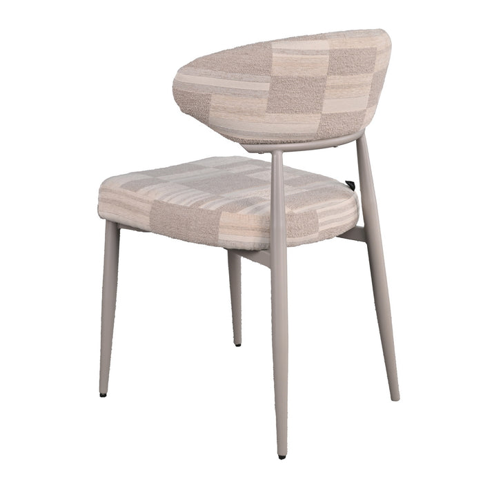 DÉJA Living - Eetkamerstoel Greige Stof - Nora - Set van 2