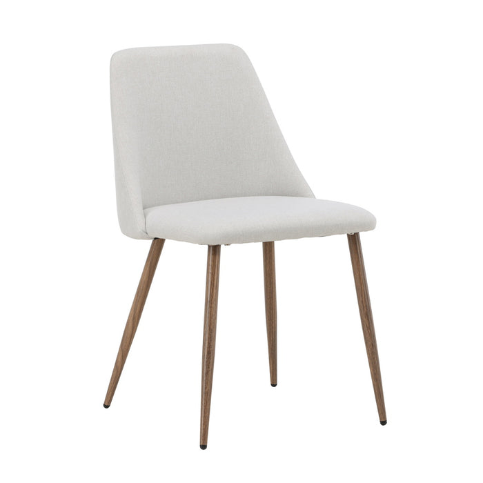 Fjôrd - Eetkamerstoel Beige|Bruin Stof - Night - Set van 2