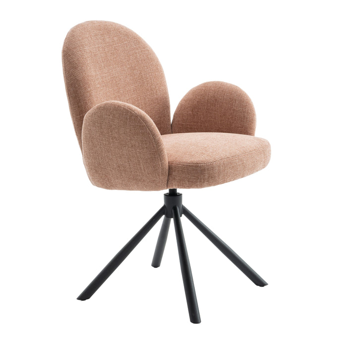 Eetkamerstoel Moon - Bruin|Roze|Terra - Textiel