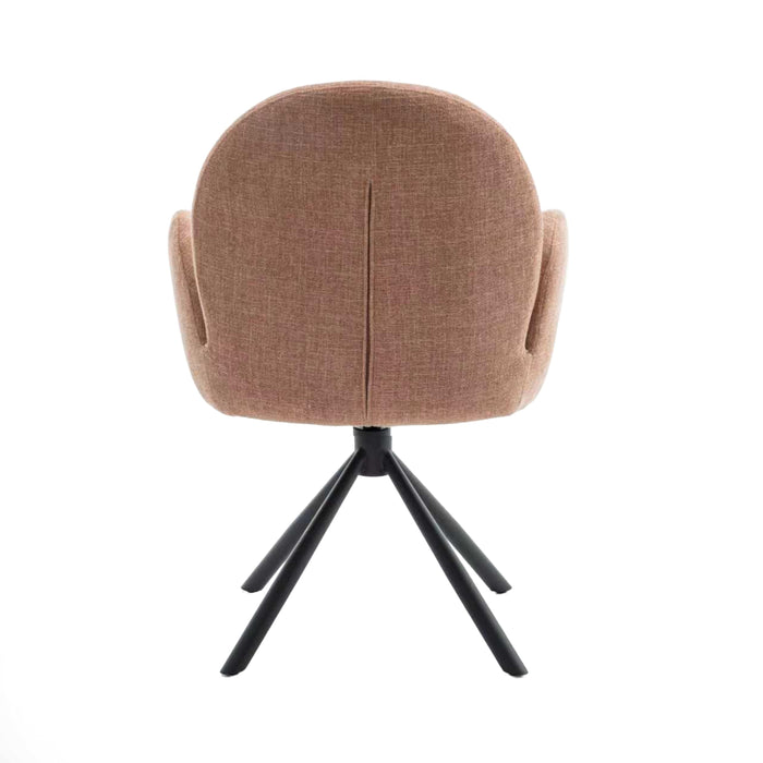 Eetkamerstoel Moon - Bruin|Roze|Terra - Textiel