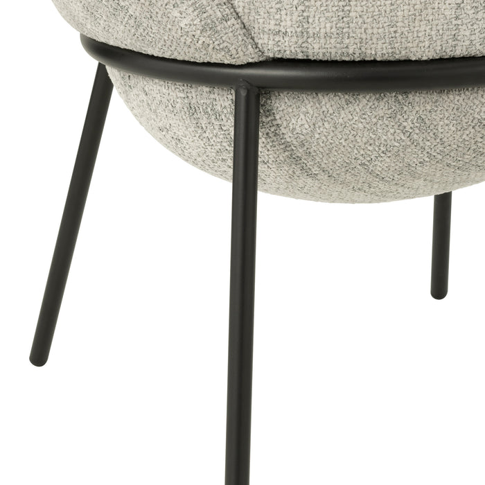 J-Line stoel - ijzer - grijs|zwart