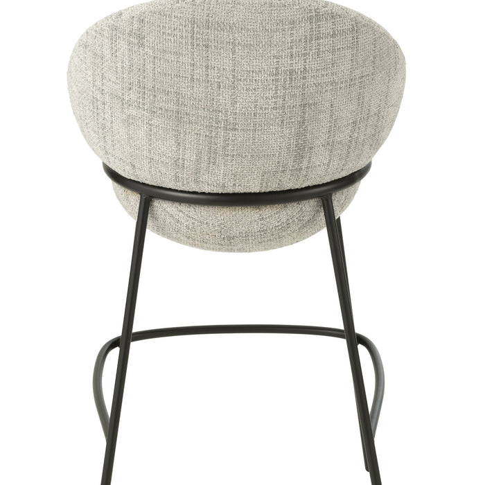 J-Line barkruk - ijzer - grijs|zwart