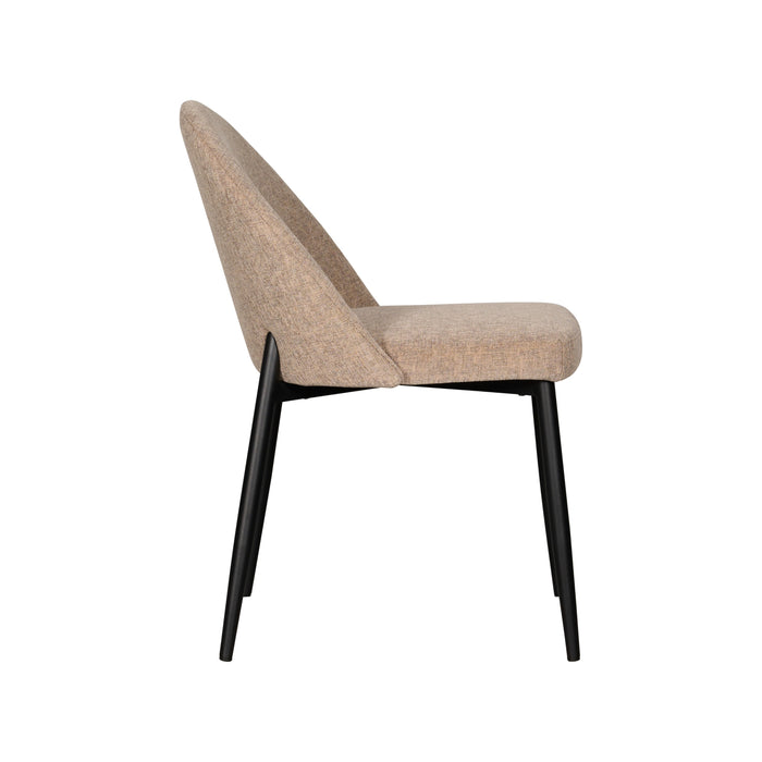 Eetkamerstoel Donna - Beige - Textiel - 52x82x61cm (BxHxD)