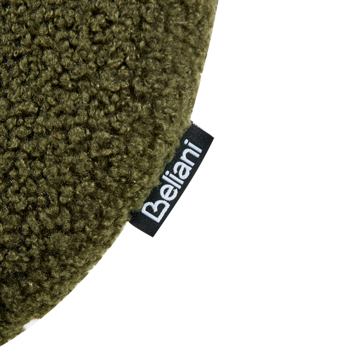 Beliani - LUANA - Barstoel set van 2 - Donkergroen|Lichtbruin - Bouclé