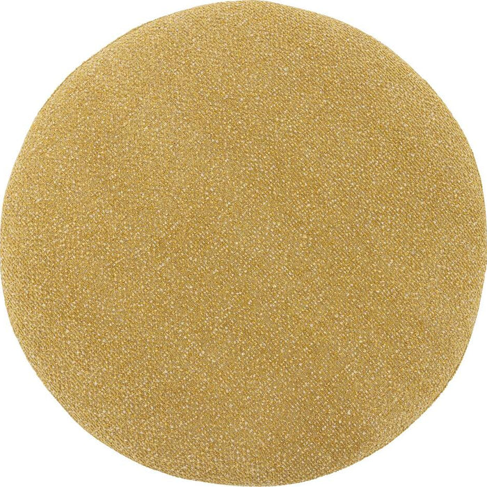 Goossens Poef Arendal in stof gemeleerd grof geweven brass