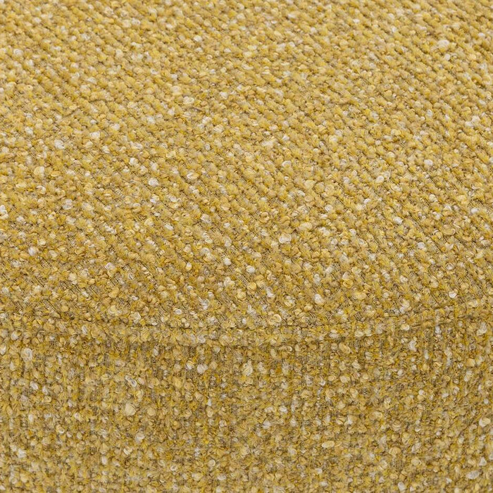 Goossens Poef Arendal in stof gemeleerd grof geweven brass