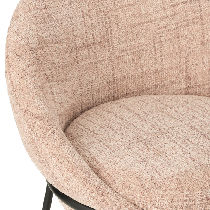 J-Line barstoel - ijzer - lichtroze|zwart