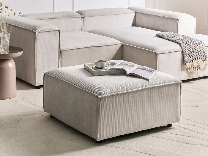 Beliani - ARDAL - Ottomaan - Taupe - Corduroy