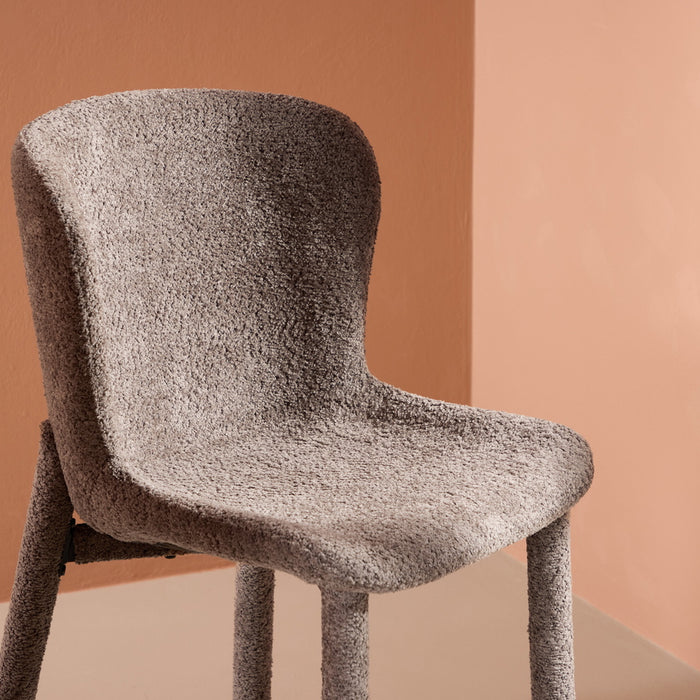 Fjôrd - Eetkamerstoel Bruin Stof - Astoria - Set van 2