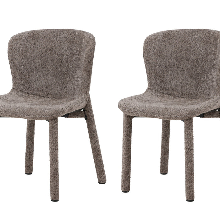 Fjôrd - Eetkamerstoel Bruin Stof - Astoria - Set van 2