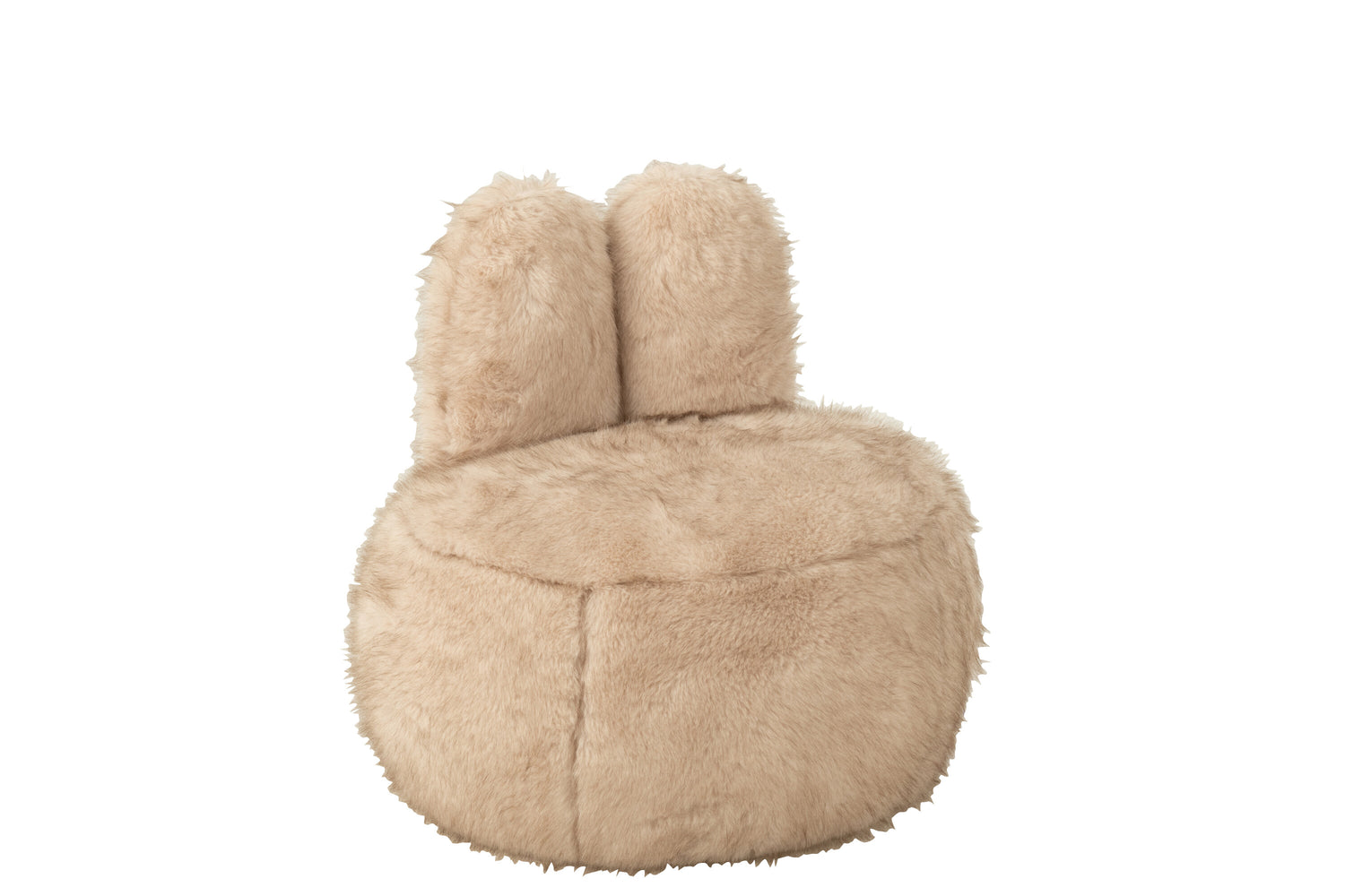 J-Line kruk Fur Bunny - hout - beige