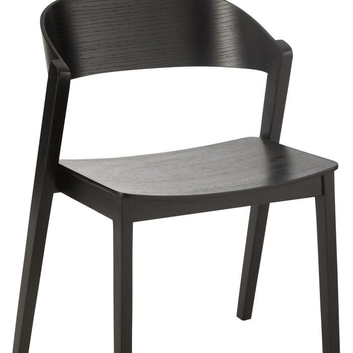 J-Line stoel Laga - eikhout|multiplex - zwart