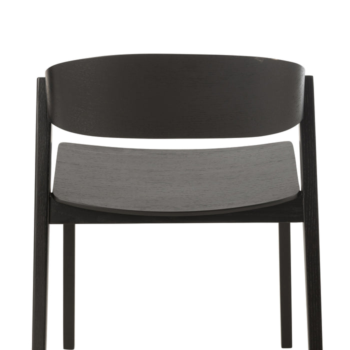 J-Line stoel Laga - eikhout|multiplex - zwart