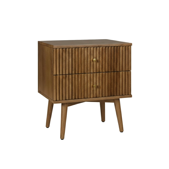 Nachtkastje Sem - Bruin|Hout - Mango|Hout - Noten - Hout