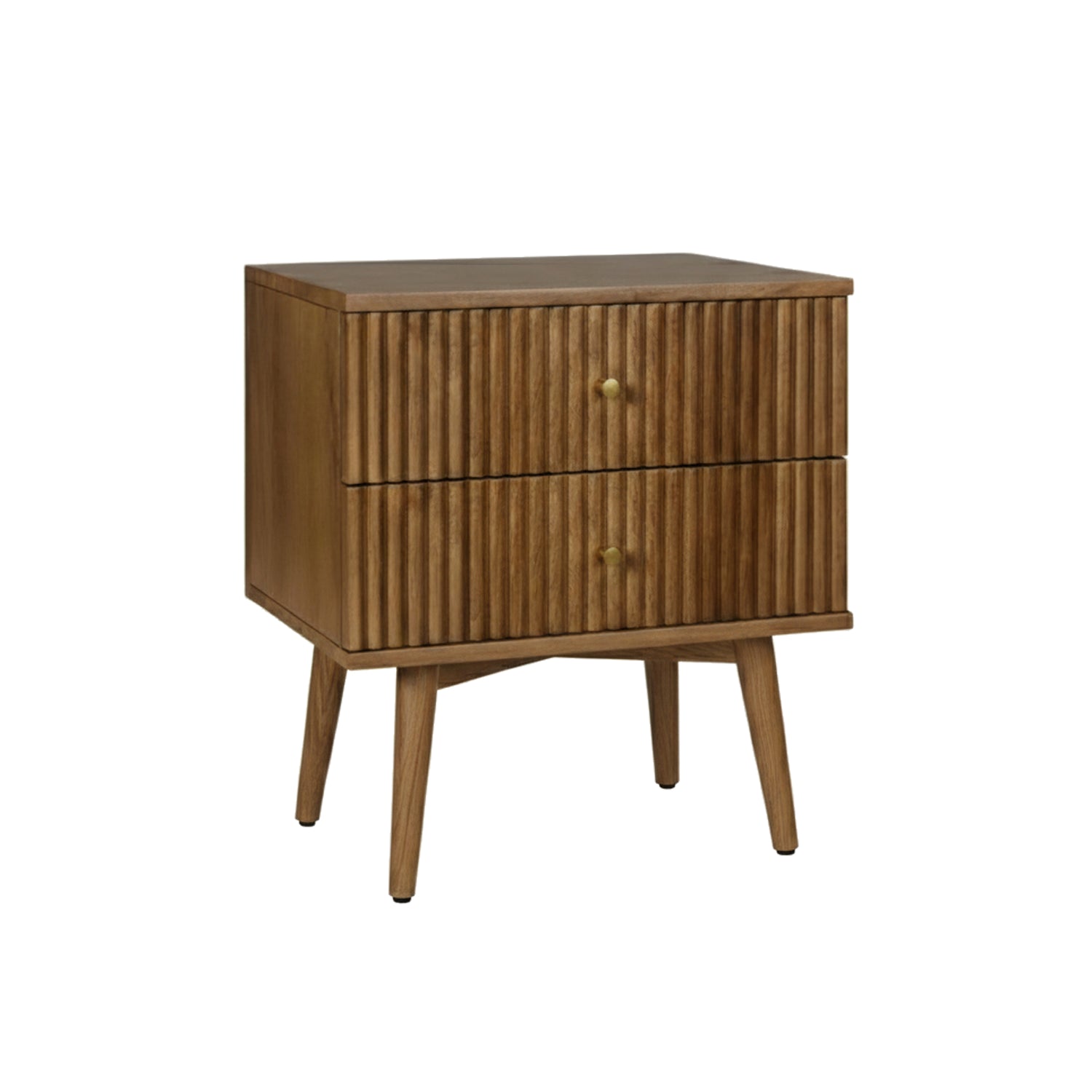 Nachtkastje Sem - Bruin|Hout - Mango|Hout - Noten - Hout