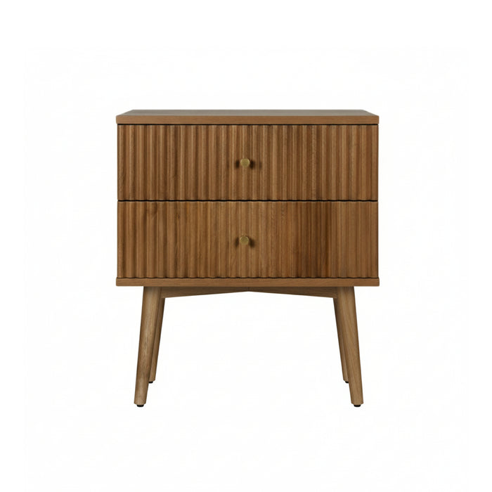 Nachtkastje Sem - Bruin|Hout - Mango|Hout - Noten - Hout