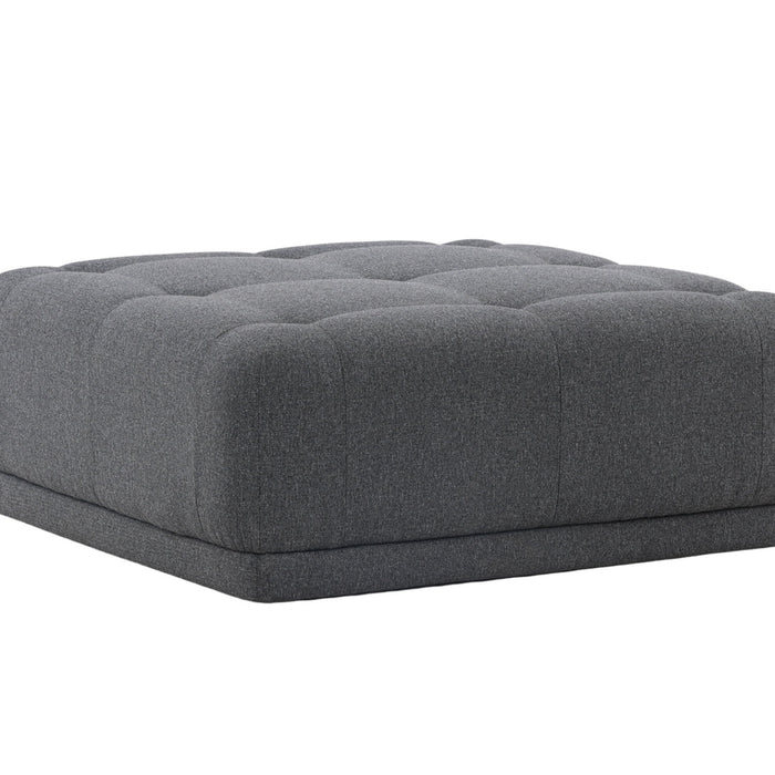 Fjôrd - Poef Donkergrijs Stof - 100x100x40cm - Turin