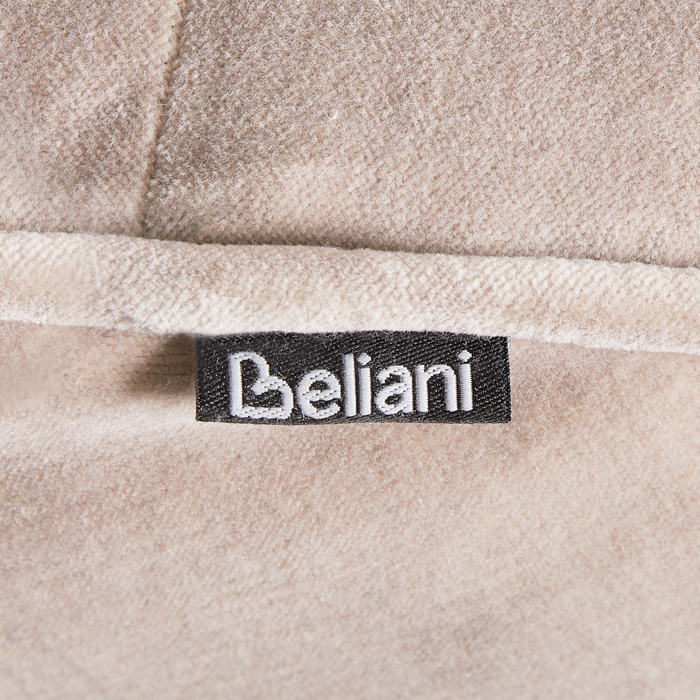 Beliani - YULLE - Poef - Lichtbruin - Fluweel