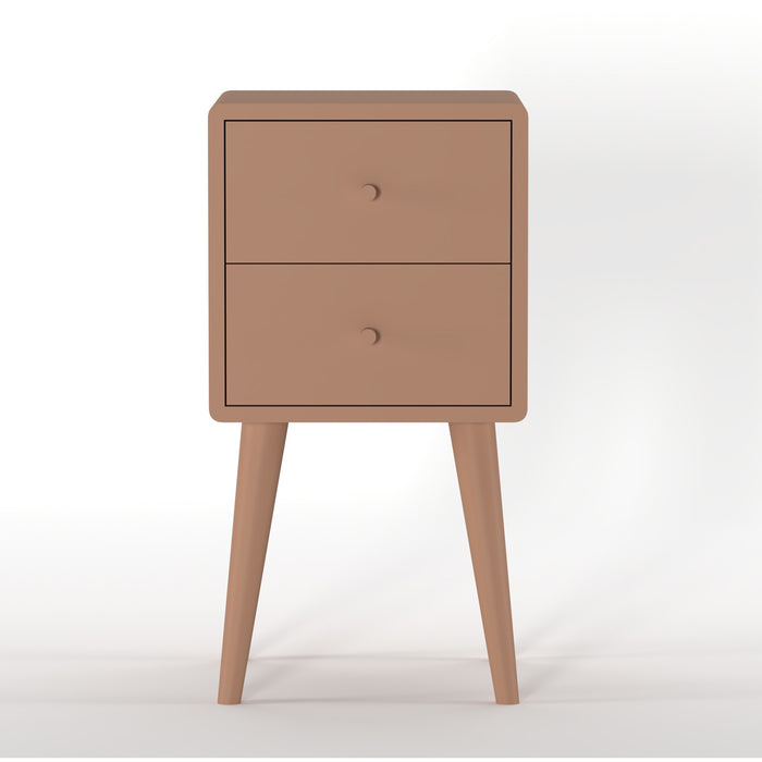 Nachtkastje Borba - Beige|Bruin|Terra - Hout