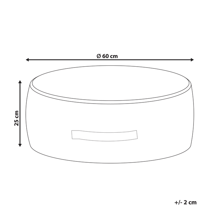 Beliani - YULLE - Poef - Lichtbruin - Fluweel