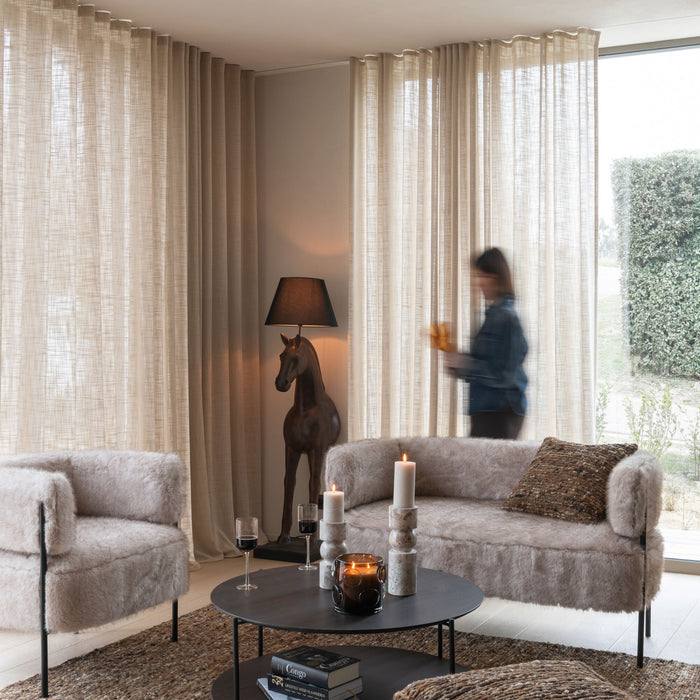 J-Line vloerkleed Geweven - wol - bruin