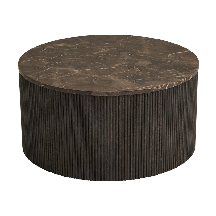 Artichok Babette Salontafel Donkerbruin Marmer - Ø 80