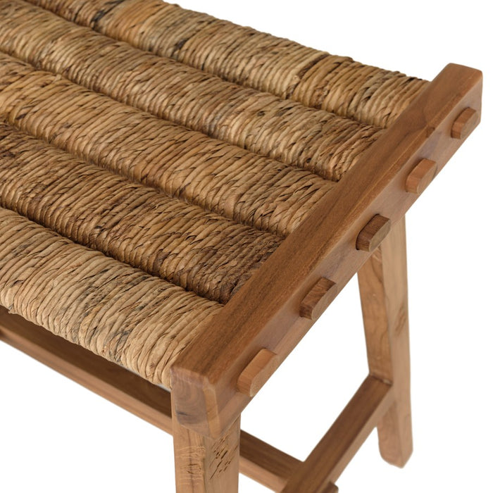 ALIDA - Tabouret assise en tissage d'abaca naturel