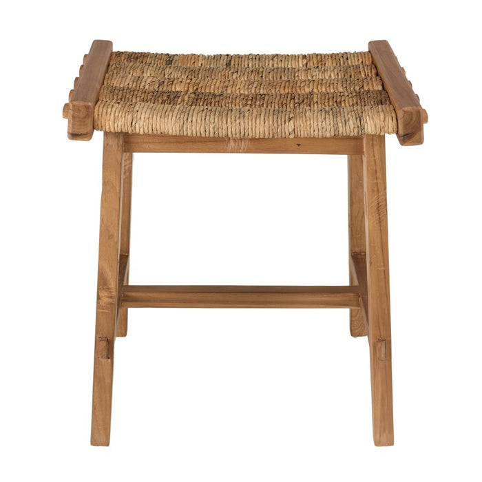 ALIDA - Tabouret assise en tissage d'abaca naturel