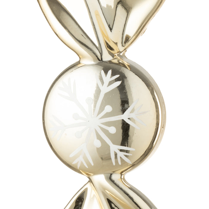 J-Line hanger Snoep - kunststof - goud - doos van 8