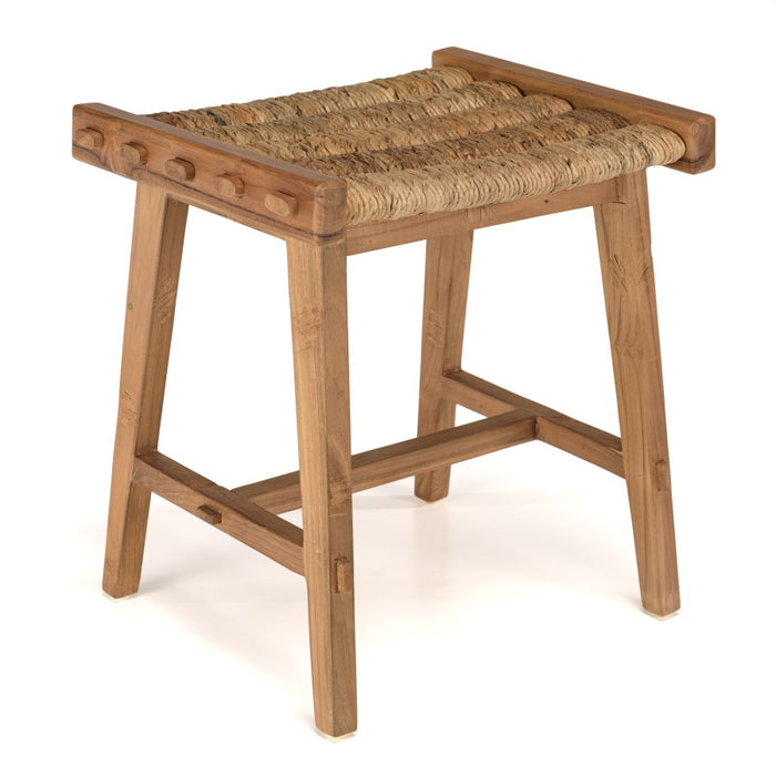 ALIDA - Tabouret assise en tissage d'abaca naturel