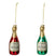 J-Line hanger Champagnefles - glas - groen|rood - 2 stuks