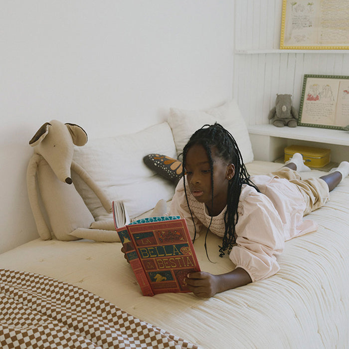 Lorena Canals Tiles Gebreide Plaid 80 x 100 cm - Toffee