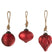 J-Line kerstbal Geoxideerd - glas - rood - small - 3 stuks